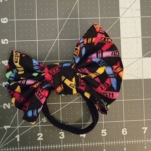 Crayon Fabric Handmade Nylon Hairbow